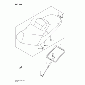 Схема узла: Сиденье (An650al1 e51) для Suzuki AN650 Burgman (EU analogue of SkyWave)