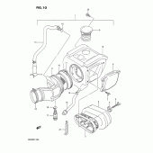 Схема узла: Воздушный фильтр для Suzuki DR250