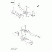 Схема вузла: Ручки керма (Sv1000/u1/u2) для Suzuki SV1000