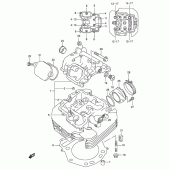 Схема вузла: Головка циліндра для Suzuki DR650 DR650SE