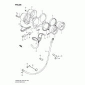 Схема узла: Спидометр & Тахометр (Gs500h p28,  p95) для Suzuki GS500