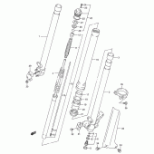 Схема вузла: Передня вилка (Model p) для Suzuki RM250