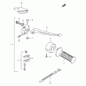 Схема вузла: Права ручка керма для Suzuki TS125