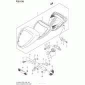 Схема вузла: Задній ліхтар (Стоп-сигнал) (Vl1500L4 E28) для Suzuki VL1500 Boulevard C90 BOSS
