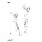 Схема вузла: Розподільний вал & Клапан для Suzuki RM-Z250