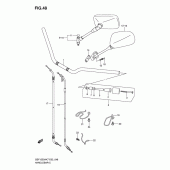Схема вузла: Кермо & Тросики (Model k7/k8/k9) для Suzuki GSF1250 Bandit