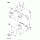 Схема вузла: Копірний вал & Вилки & Вал перемикання (Up To Js1Vy56A D2 100917) для Suzuki VL1500 Boulevard C90T BOSS