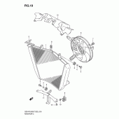 Схема узла: Радиатор для Suzuki GSX-R1000