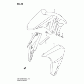Схема узла: Переднее крыло (Without abs, model k8/k9) для Suzuki GSX1300 B-King