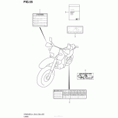 Схема вузла: Інформаційні наклейки (Dr650Sel4 E33) для Suzuki DR650 DR650SE