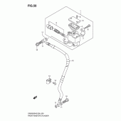 Схема узла: Передний тормозной цилиндр для Suzuki DR200 DR200SE