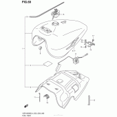 Схема вузла: Паливний бак (Vzr1800Bzl4 E28) для Suzuki VZR1800 Boulevard M109R BOSS