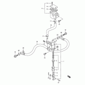 Схема узла: Задний тормозной цилиндр для Suzuki GSX-R750
