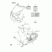 Схема вузла: Передній обтічник (Model p 33j) для Suzuki GSX-R750