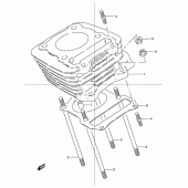 Схема узла: Цилиндр для Suzuki TU125