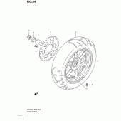 Схема узла: Заднее колесо для Suzuki UH125 Burgman