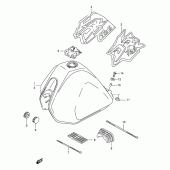 Схема вузла: Паливний бак (Model v/w) для Suzuki DR125