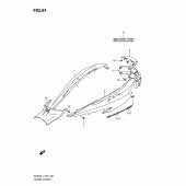 Схема узла: Боковые панели (An400zal1 e51) для Suzuki AN400 Burgman (EU analogue of SkyWave)