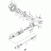 Схема вузла: Редуктор & Карданний вал Suzuki VS600 Intruder 600