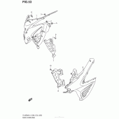 Схема узла: Передний боковой обтекатель для Suzuki DL650 V-Strom