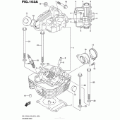 Схема вузла: Головка циліндра для Suzuki DR-Z125 DR-Z125L