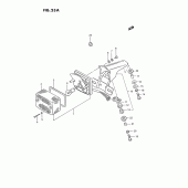 Схема вузла: Задній ліхтар (Стоп-сигнал) (Model n/p/r e24) для Suzuki TS185