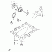 Схема вузла: Насос масляний & Піддон для Suzuki GSX-R1000
