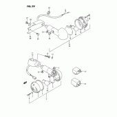 Схема вузла: Поворотники (Model h/j/k/l/m/n/p/r) для Suzuki VS1400 Intruder 1400