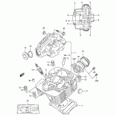 Схема вузла: Головка циліндра для Suzuki DF125
