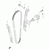 Схема вузла: Ланцюг ГРМ & Натягувач & Заспокоювач Suzuki DR650 DR650RE