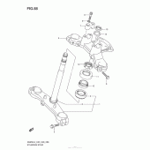Схема вузла: Рульова траверса для Suzuki AN650 Burgman (EU analogue of SkyWave)