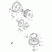 Схема узла: Масляный насос для Suzuki GZ250 Marauder