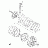 Схема узла: Сцепление для Suzuki DR250