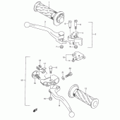 Схема вузла: Ручки керма для Suzuki RGV250