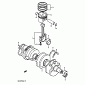 Схема узла: Коленчатый вал & Поршень для Suzuki GSX-R1100
