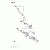 Схема узла: Кикстартер для Suzuki DR-Z250