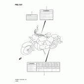 Схема вузла: Інформаційні наклейки (Vl800l1 e33) для Suzuki VL800 Boulevard C50T