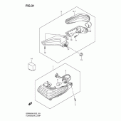 Схема вузла: Поворотники для Suzuki GSR600