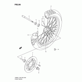 Схема вузла: Переднє колесо Suzuki LS650 Boulevard S40