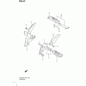 Схема вузла: Підніжки для Suzuki GS500