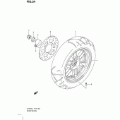 Схема узла: Заднее колесо для Suzuki UH200 Burgman