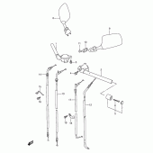 Схема вузла: Кермо & Тросики для Suzuki GSX-R600