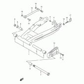 Схема вузла: Задній важіль підвіски для Suzuki GSX400