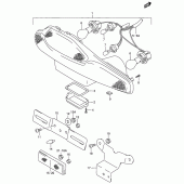 Схема вузла: Задній ліхтар (Стоп-сигнал) для Suzuki RF900
