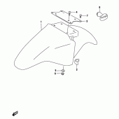 Схема вузла: Переднє крило (Model k4) для Suzuki GS500