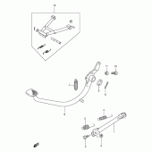 Схема вузла: Підставка для Suzuki TU250