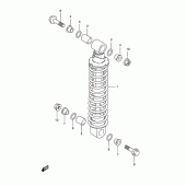 Схема вузла: Задній амортизатор (Model z) для Suzuki TS125