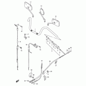 Схема вузла: Кермо & Тросики (Model t/v) для Suzuki VS800 Intruder 800