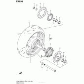 Схема узла: Заднее колесо (Gsx1300Ral4 E33) для Suzuki GSX1300 Hayabusa