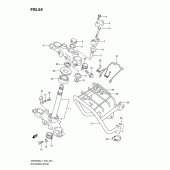 Схема узла: Рулевая траверса (Dr200sel1 e24) для Suzuki DR200 DR200SE